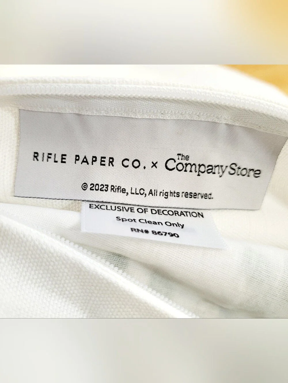 RIFLE PAPER CO. x THE COMPANY STORE Embroidered Vines Lumbar Pillow Cover
